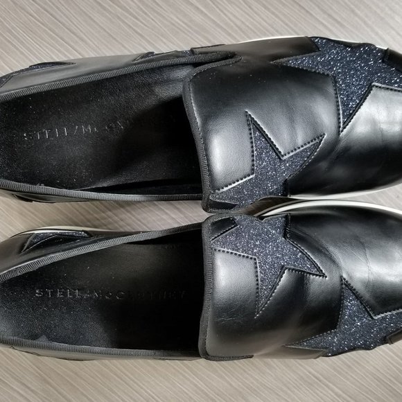 Stella McCartney Binx Stars Slip-On Platform Sneaker,Black, Womens Size 10 / 40 - Picture 8 of 10